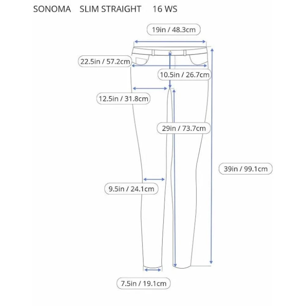 Z DRAFT - Sonoma Life & Style Black Slim Straight Jeans Size 16W - Picture 5 of 14